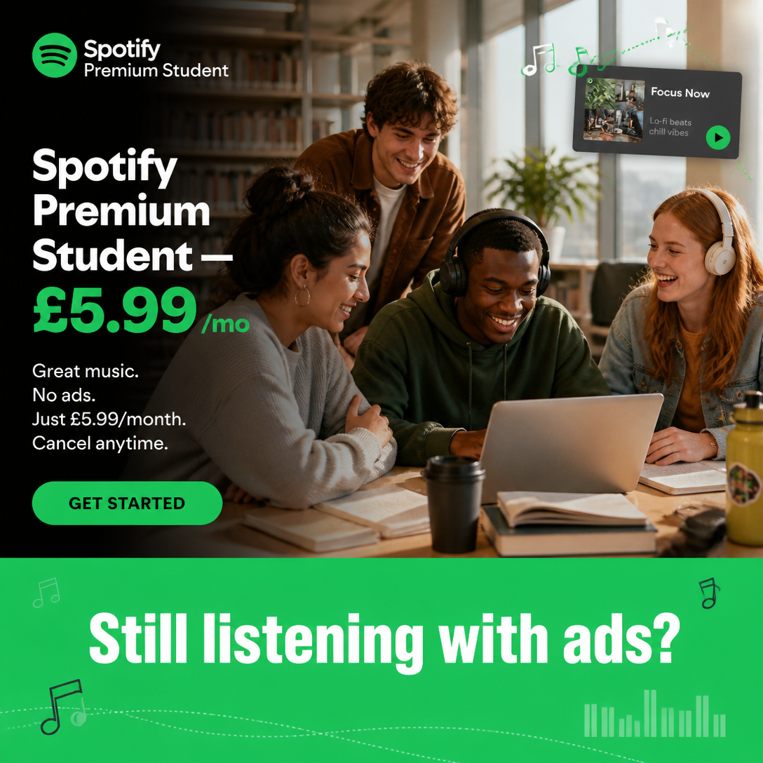 Meta Feed ad: Spotify Premium Student retargeting