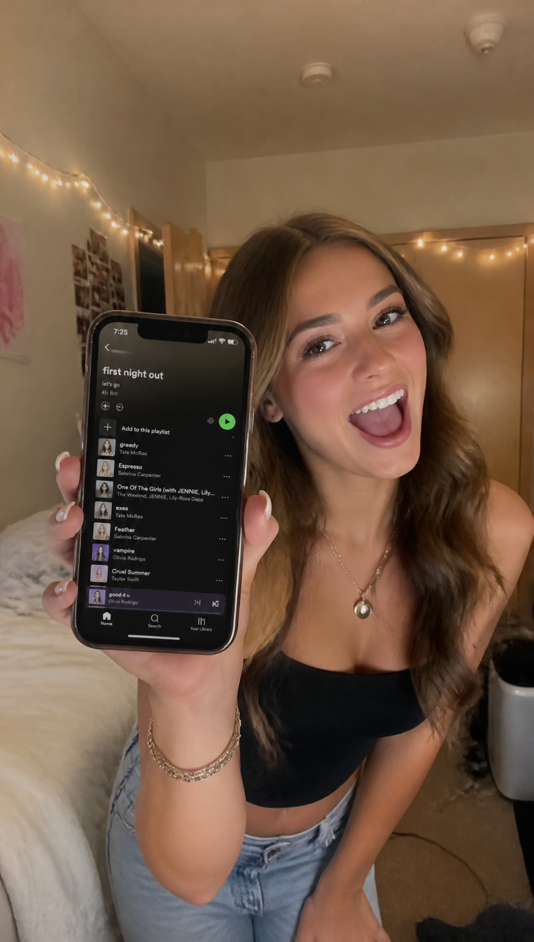 TikTok Concept 1: getting ready with the first night out playlist